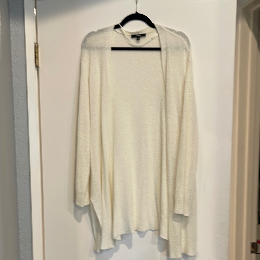 Lulu's Cream Cardigan Sweater Lightweight Open-Front